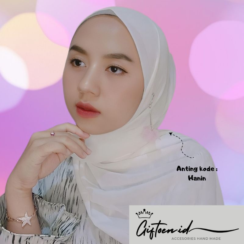 Anting Hijab Juntai Lucu Elegant Kode Hanin