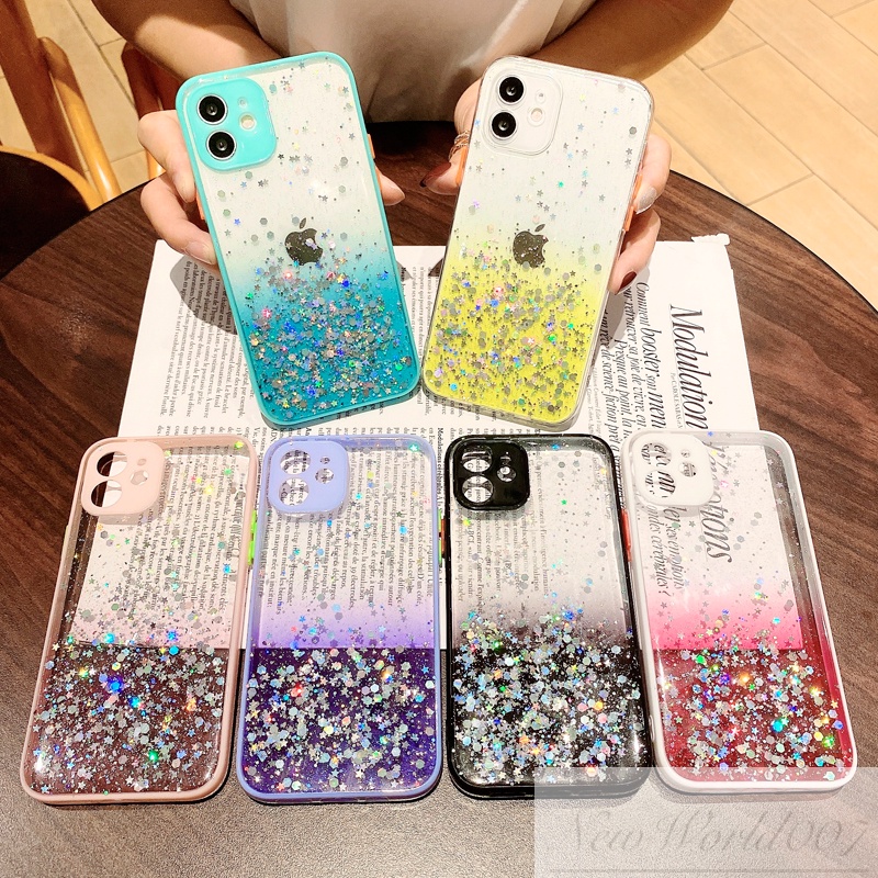 Case Untuk OPPO Realme C1 C2 C3 C11 C12 C15 C17 C20 C21 Realme 5i 5s 6i 7 Pro 7i 8 Pro Case Warna Permen Pearlescent Untuk Ponsel