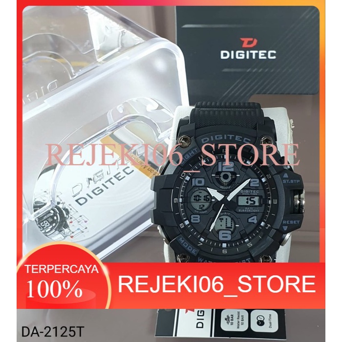 Jual Jam Tangan Digitec Pria Rubber DA2125T DA-2125T BKGY-4B