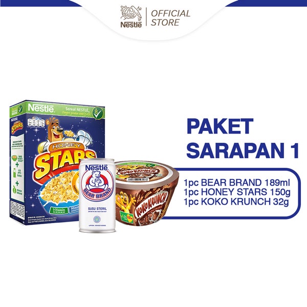 

Honey Stars Cereal Box + Bear Brand RTD Milk Tin + Koko Krunch Combo Pack - Parcel Nestle 1