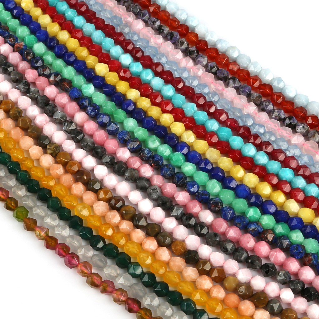 8mm AAA Grade Faceted White Blue Pink Quartzs Beads Natural Stone Beads DIY Loose Beads For Cambay Jewelry Making