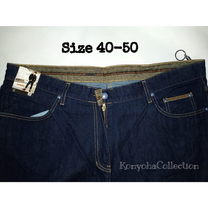 CELANA JEANS PANJANG PRIA BODY BOSS JUMBO SIZE 40-50 READY STOCK