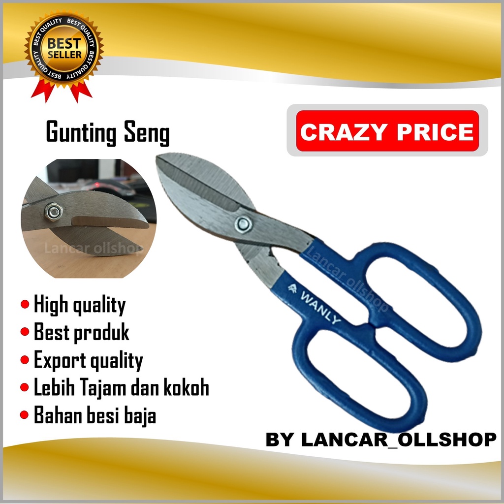 Gunting Seng / Gunting Baja Ringan / Gunting Besi Kawat 8 inch 10 inch 12 inch