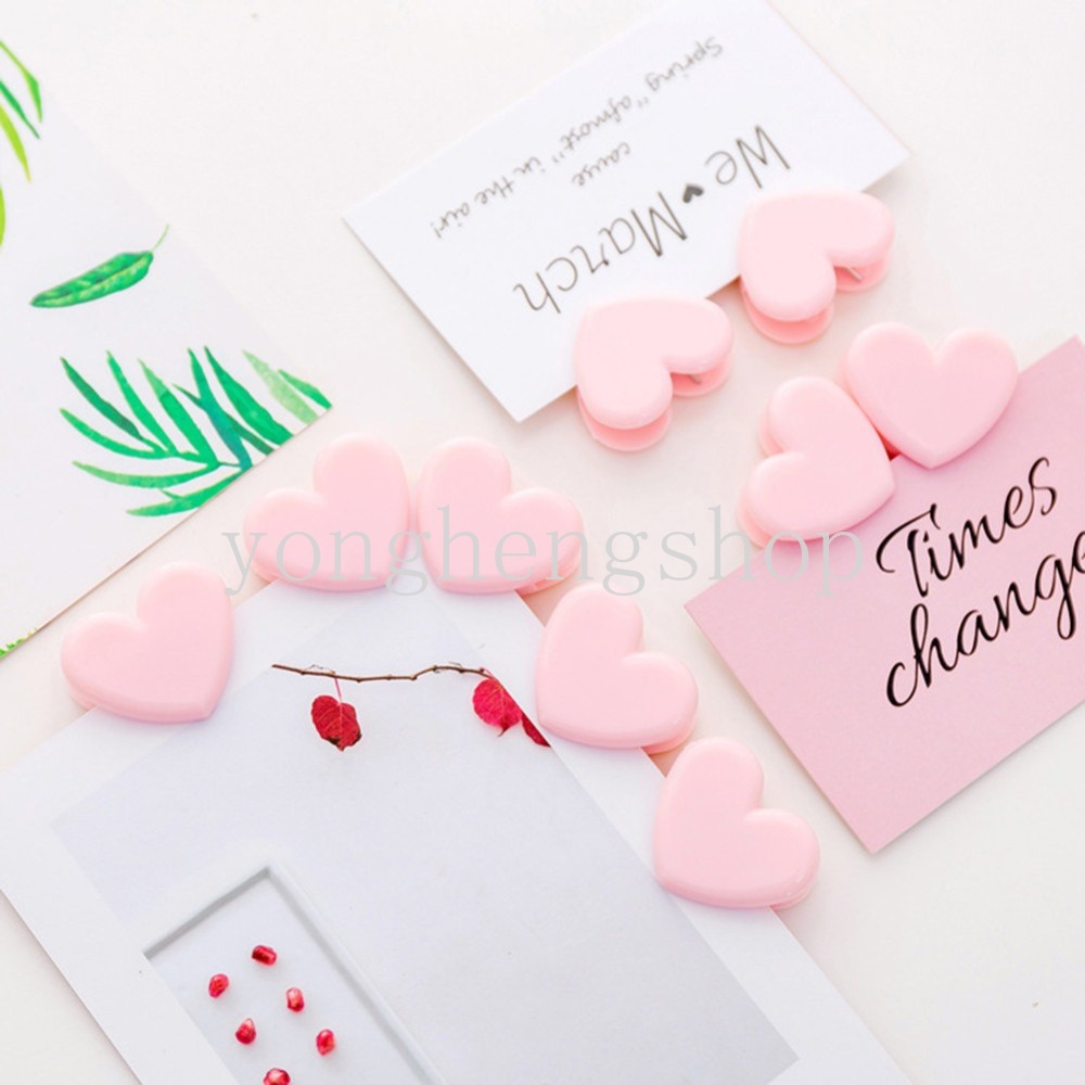 Klip Penjepit Kertas Bentuk Hati Warna Pink Untuk Dekorasi Foto