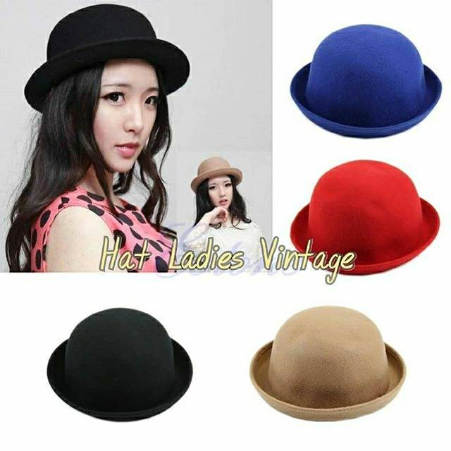 Topi Wool Vintage Wanita