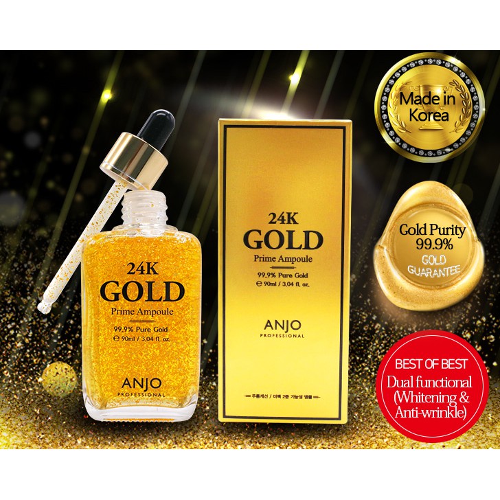 ANJO 24K Gold Serum/ANJO 24K Gold Prime Ampoule/Serum Gold Korea Original 100% Terjamin