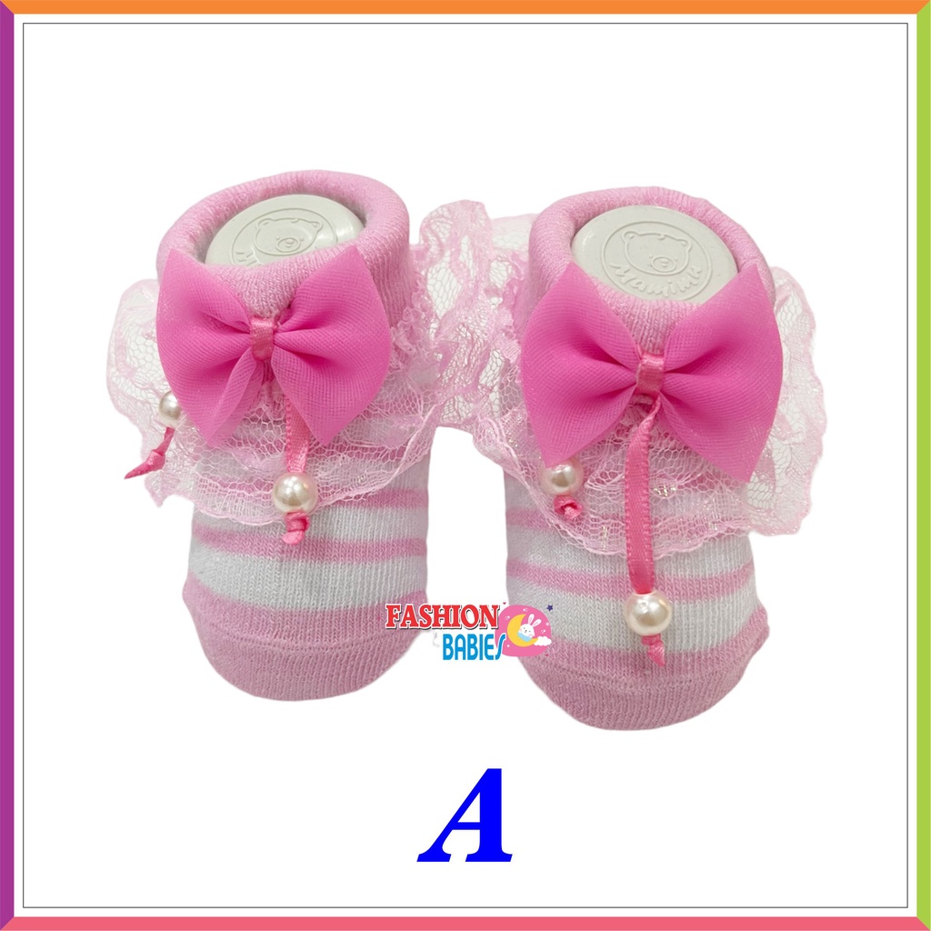 ❤ FashionBabies ❤ MAMIMU KAOSKAKI RENDA PITA / KAOS KAKI NEWBORN PREMIUM TEBAL