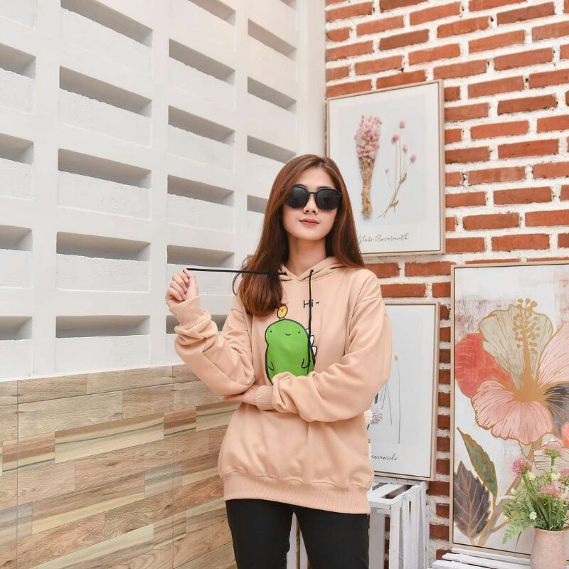 hoodie wanita / hoodie terlaris /atasan wanita / atasan terlaris / hoodie  / hi dino sweater /-5