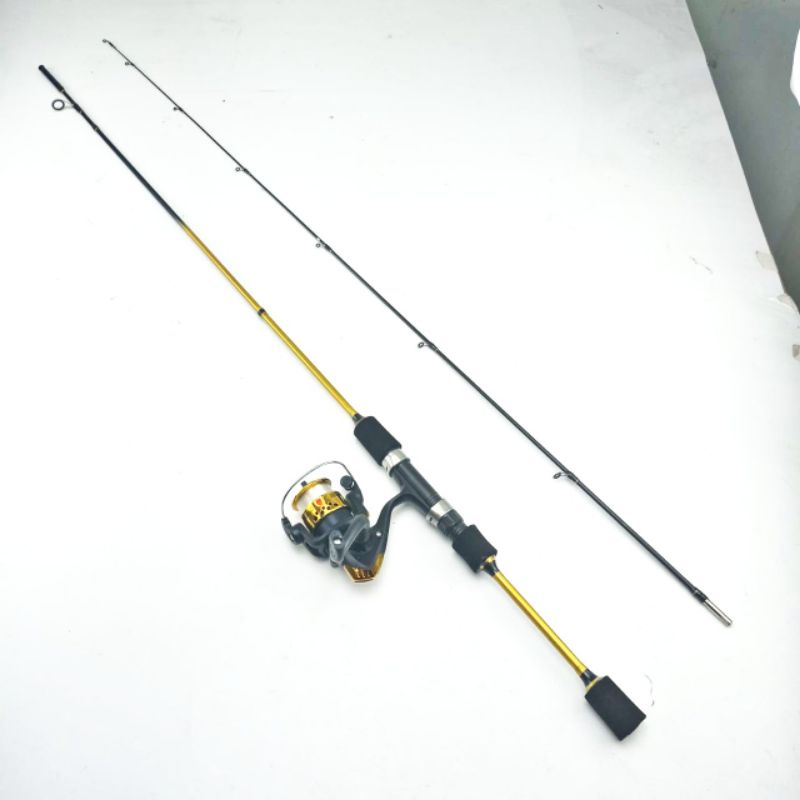 termurah laris 1 set reel atom joran pancing ul ultralight lentur murah fiber padat solid Ajiro Ninja Ultralight 165 180 198  210 cm