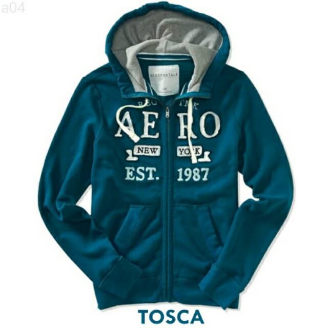 AEROPOSTALE »UNISEX EST 1987 NEW YORK FULL ZIPPER JACKET /JAKET HOODIE CE/CO
