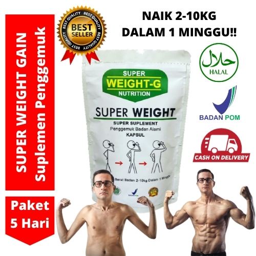 Penambah Berat Badan Dewasa dan Anak Menambah Nafsu Makan Super Weight Gain Original Kapsul Susu