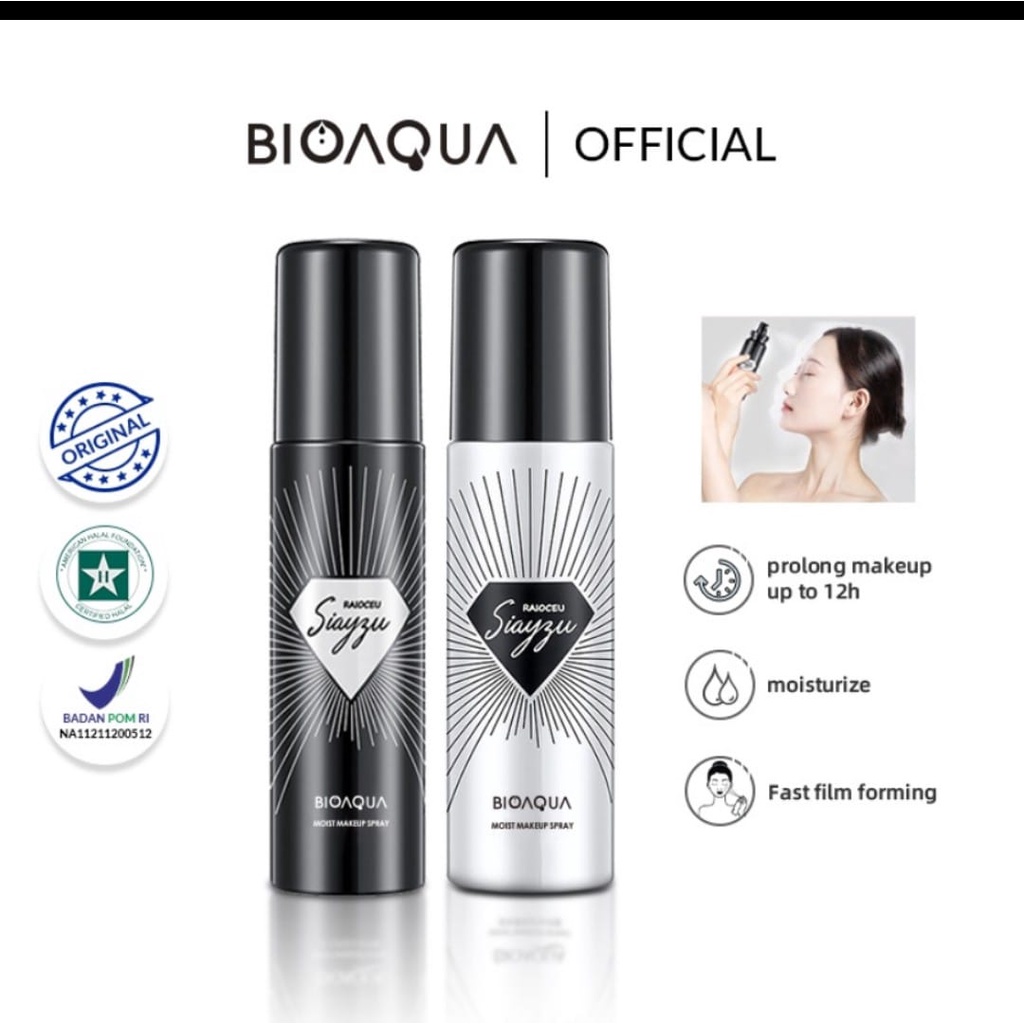 BIOAQUA Makeup Setting Spray matte/water bright face mist 100ml BPOM