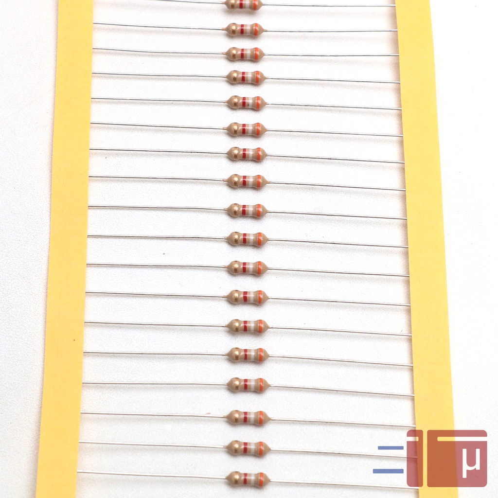 X10 Resistor 3K9 3.9K 1/4W Karbon 5% Taiwan Kaki Tembaga