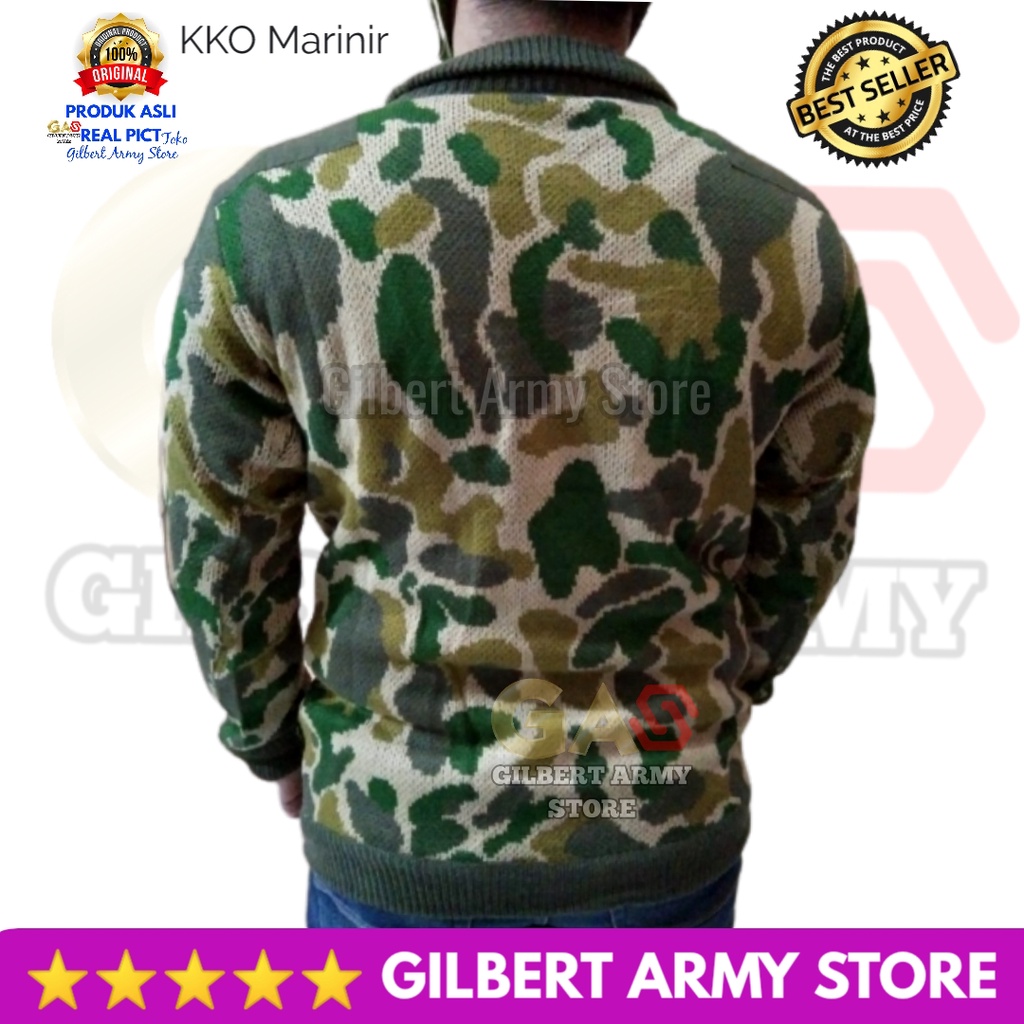 Sweater Loreng Pria Kko Marinir Tni Malvinas Kopasus Terbaru GILBERT ARMY STORE Jaket Rajut Terbaru Asli Original