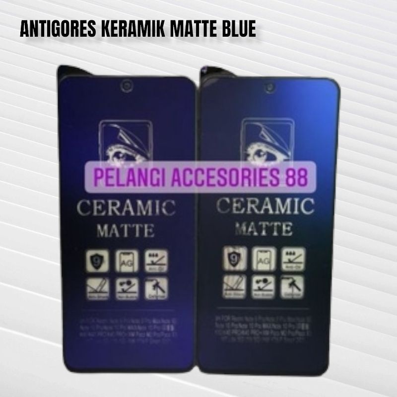 ANTIGORES SAMSUNG F62 / M62 MATTE BLUE KERAMIK ANTI GORES ANTI RADIASI ANTI BLUE