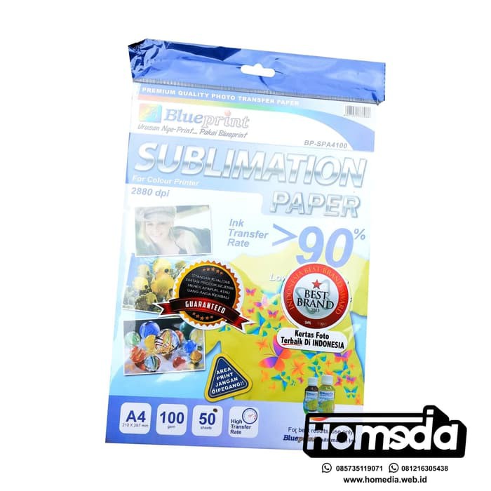 

Kertas Sublim Sublime Paper BLUEPRINT A4 100 gsm Isi 50 Lembar