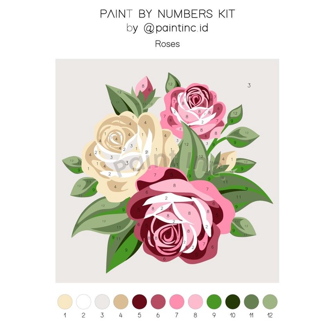 

Paint By Numbers Kit: Rose | Valentine Painting Kit | Gift |Hampers