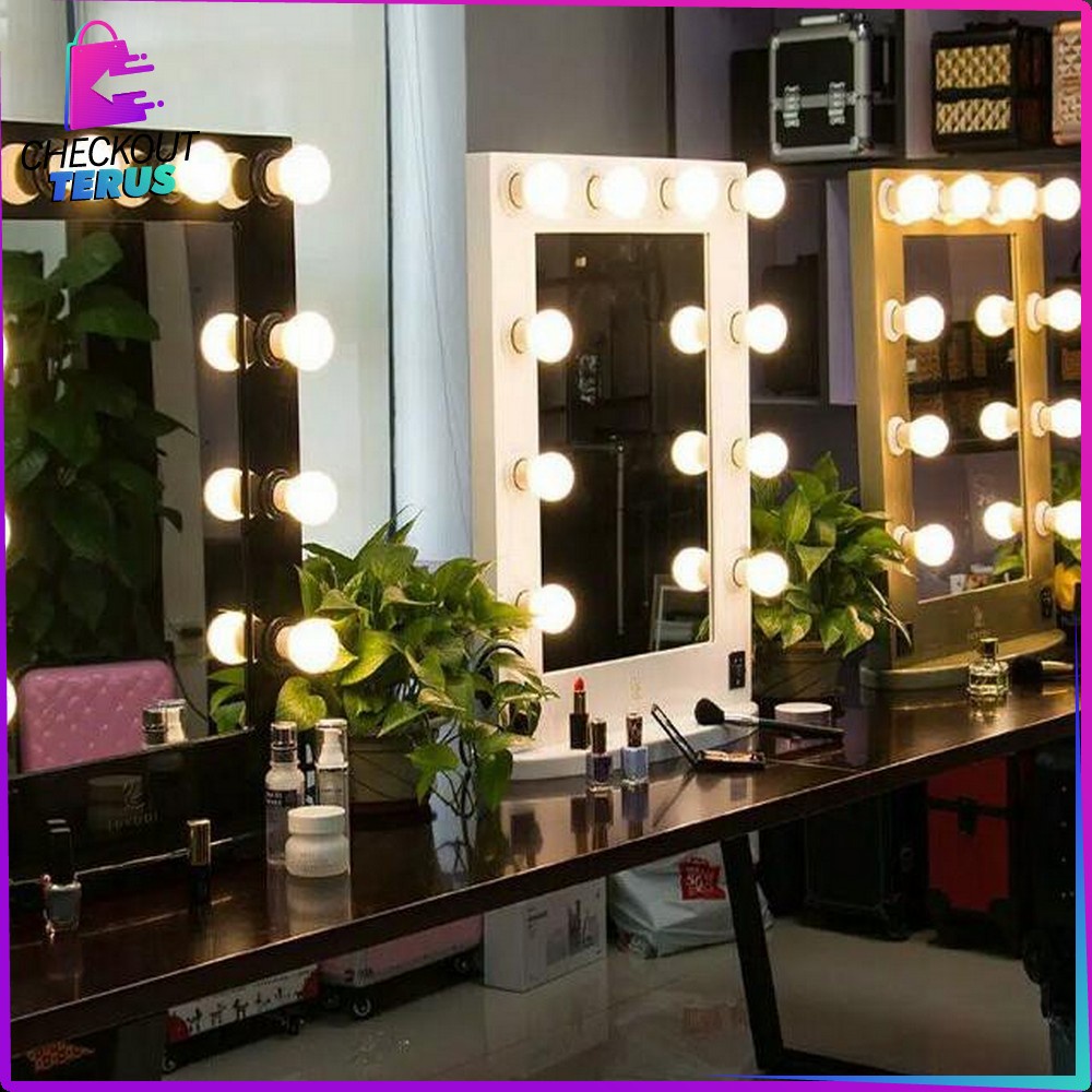 CT K2 Lampu Led Meja Rias Make Up ( 10 Bohlam ) Meja Dandan Wanita Lampu Kaca Rias Vanity Mirror Light