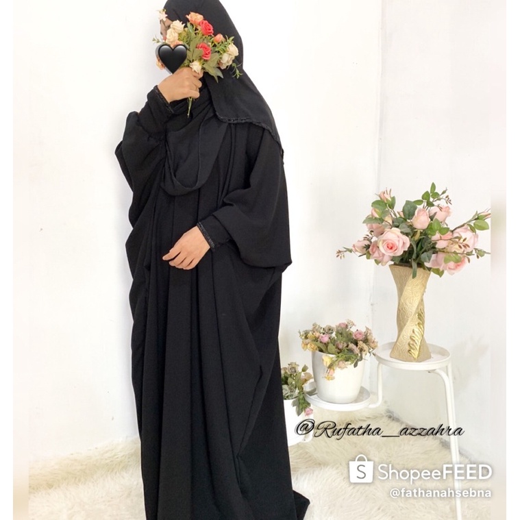 ABAYA ALIYA / ABAYA TURKI /PAKAIAN HITAM / ABAYA SIMPLE/ ABAYA MURAH