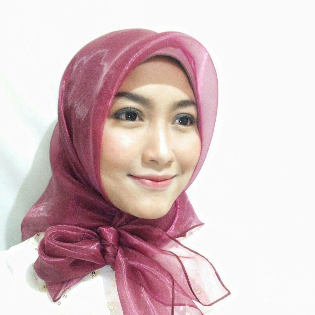 Square Organza Hijab Jilbab Organdi Segi Empat / Jilbab Kaca