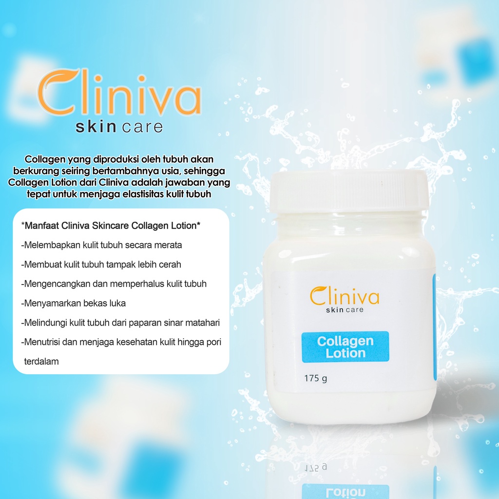 Skincare Cliniva Body Lotion Collagen Mencerahkan Dan Menutrisi Kulit Tubuh 175G Original BPOM-1Cliniva Collagen
