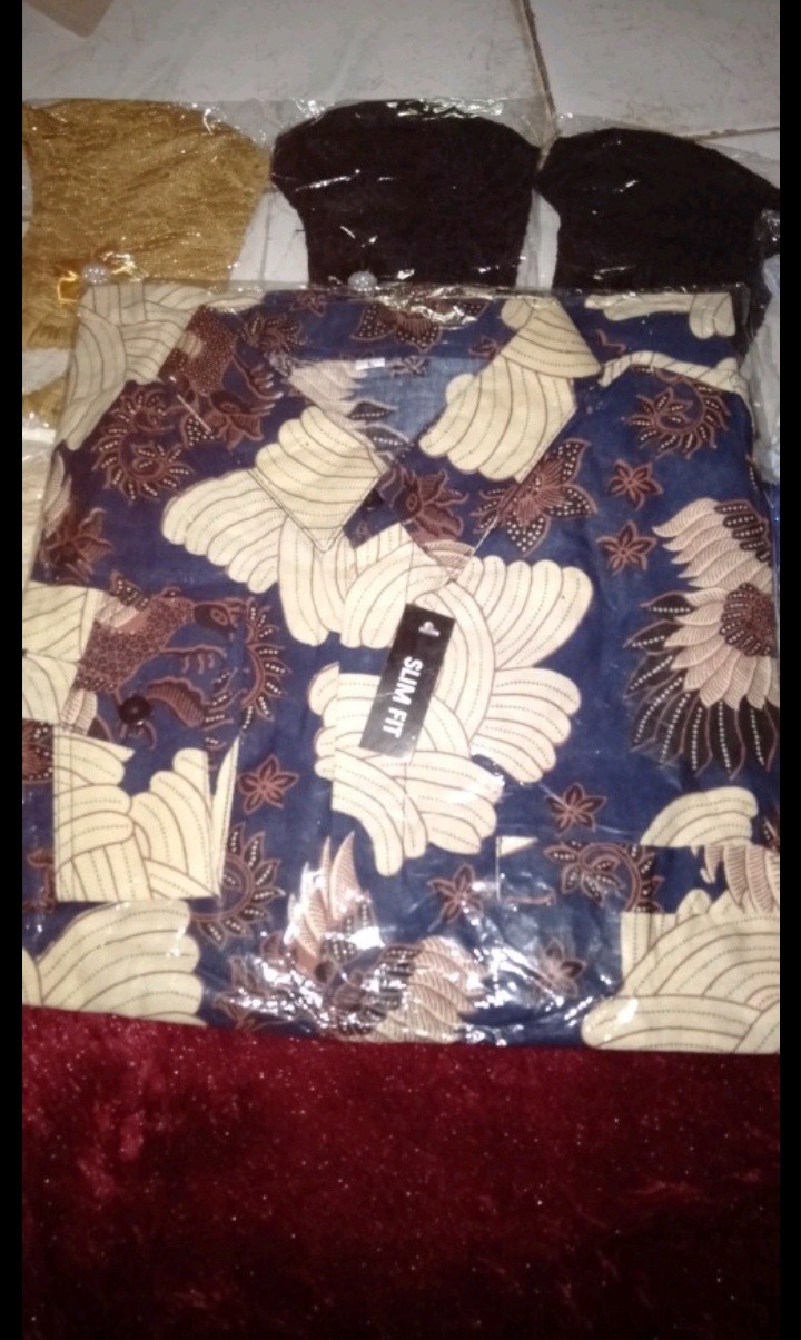 Kemeja Batik Pria Lengan Panjang Slim Fit Batik Pria Lengan Panjang Modern