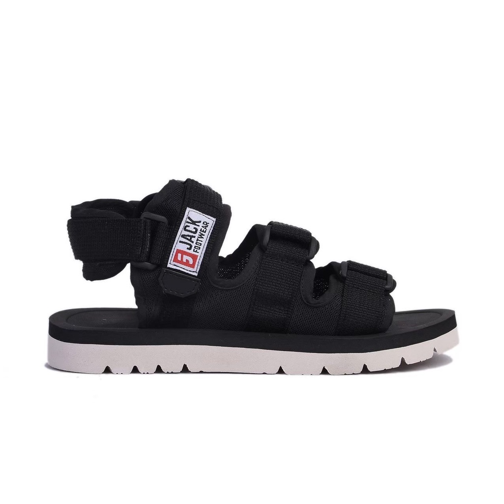 DANE BLACK ORIGINAL x JACK Sandal Casual Hitam Pria Sendal Gunung Kasual Jalan Santai Harian Main Hangout Nongkrong Lebaran Traveling Fashion Distro Remaja Dewasa Outdoor Adventure Premium Travelling Footwear Tali 2 Strap Keren Terbaru Kekinian Branded