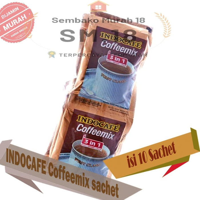 

INDOCAFE COFFFEE MIX 3 IN 1 10's x 20gr Grosir termurah / Kopi instan