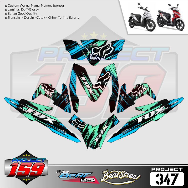 Decal Stiker Motor Beat eSP Beat Street 2017 - P-347 Grunge Racing Livery