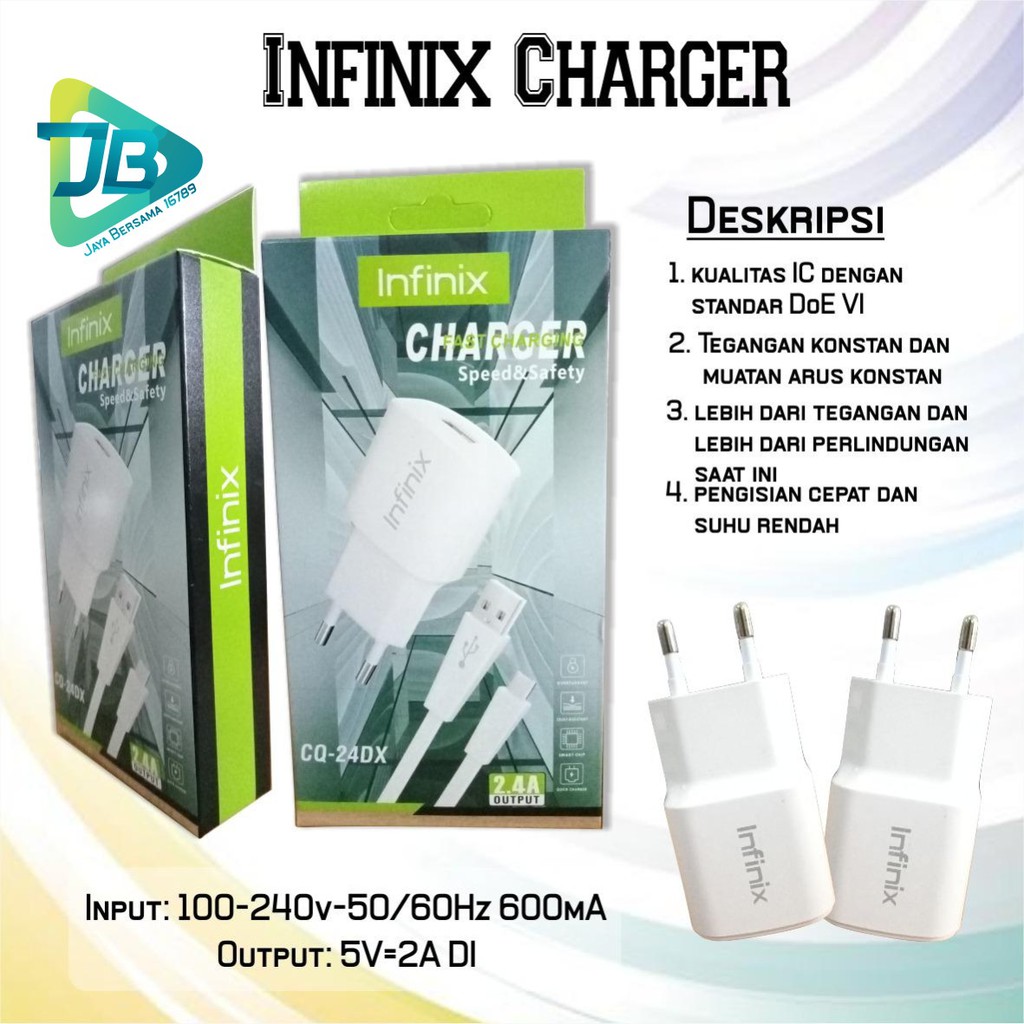 Charger Infinix 9V -2A Original Fast Charging  Kabel Micro USB note 7 Note 8 hot 9 8 10 play JB4766