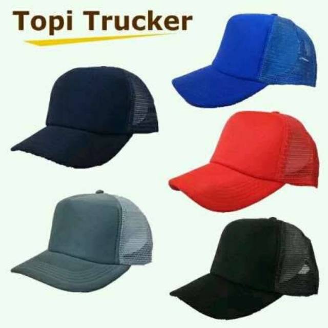 Topi Trucker Polos Topi Polos Jaring