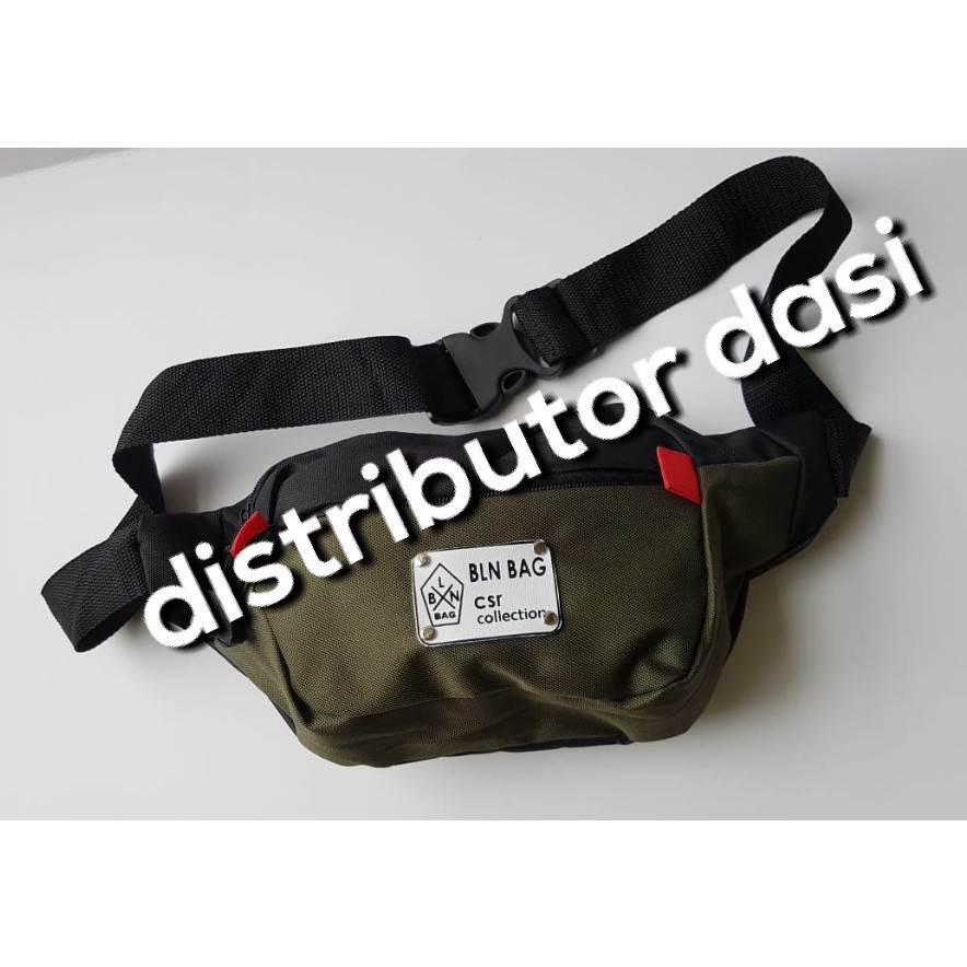 Tas Waist Bag Pria/Wanita Selempang Distro Oval ojol pinggang  distributor dasi