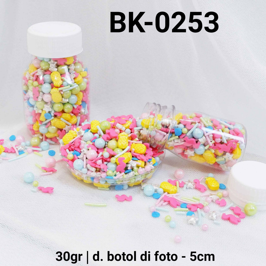 

BK-0253 Sprinkles sprinkle springkel 30gr nanas flamingo mutiara yamama baking grosir murah sprinkles cake dekorasi mutiara trimit decoration story sprinklestory sprinklesstory sprinkle story yamama baking