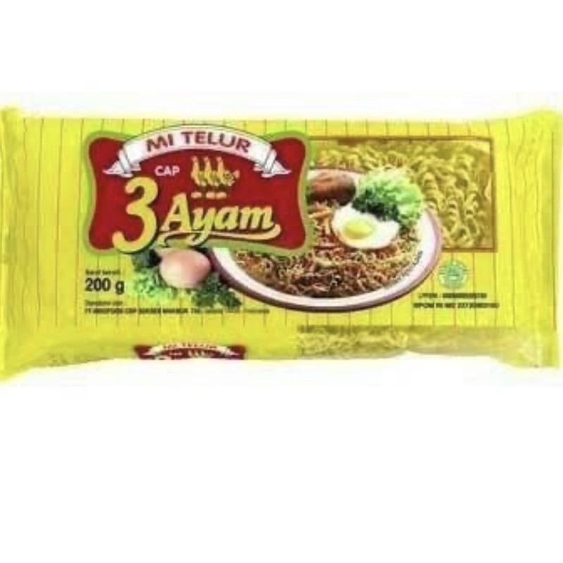 

SayurHD Mie Telur Cap 3 Ayam Kuning 200gr