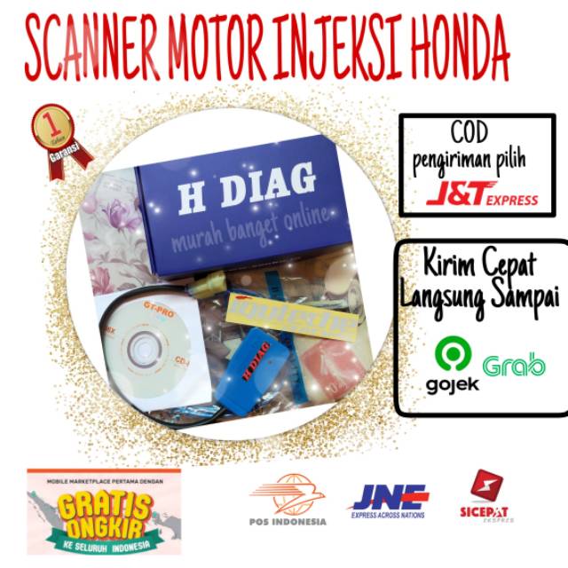 IQUTECHE SCANNER MOTOR INJEKSI HONDA(HDIAG) SPAREPART MOTOR INJEKSI