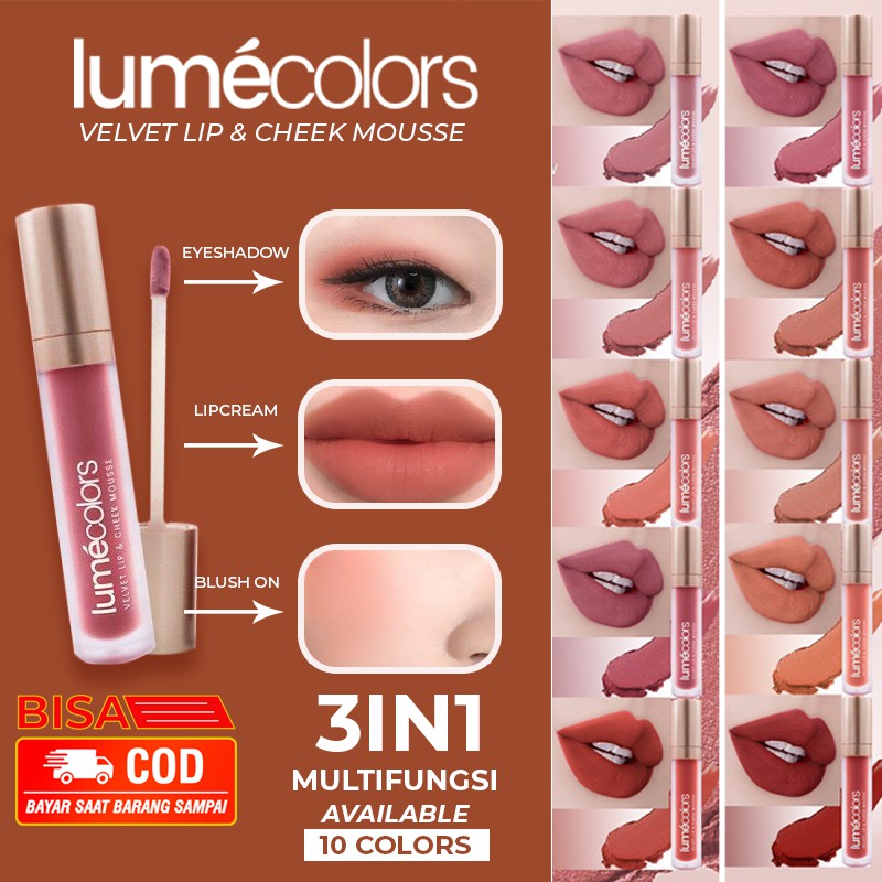 LIPCREAM LIPPMOUSSE NUDE MATTE MATE KOREA OMBRE NUDE LIPSTIK MURAH TAHAN LAMA LUMECOLORS