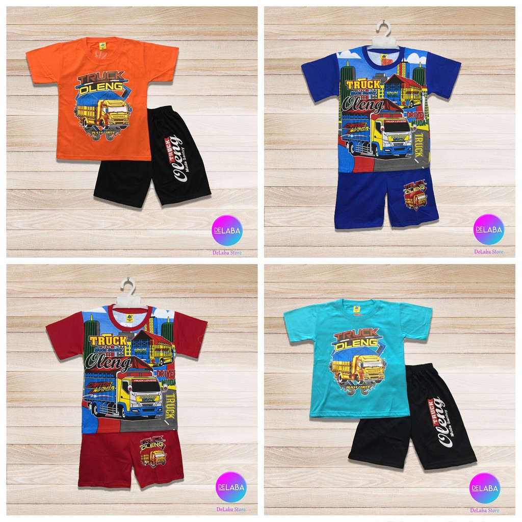 Setelan Anak Truk Oleng 2 8 thn Shopee Indonesia