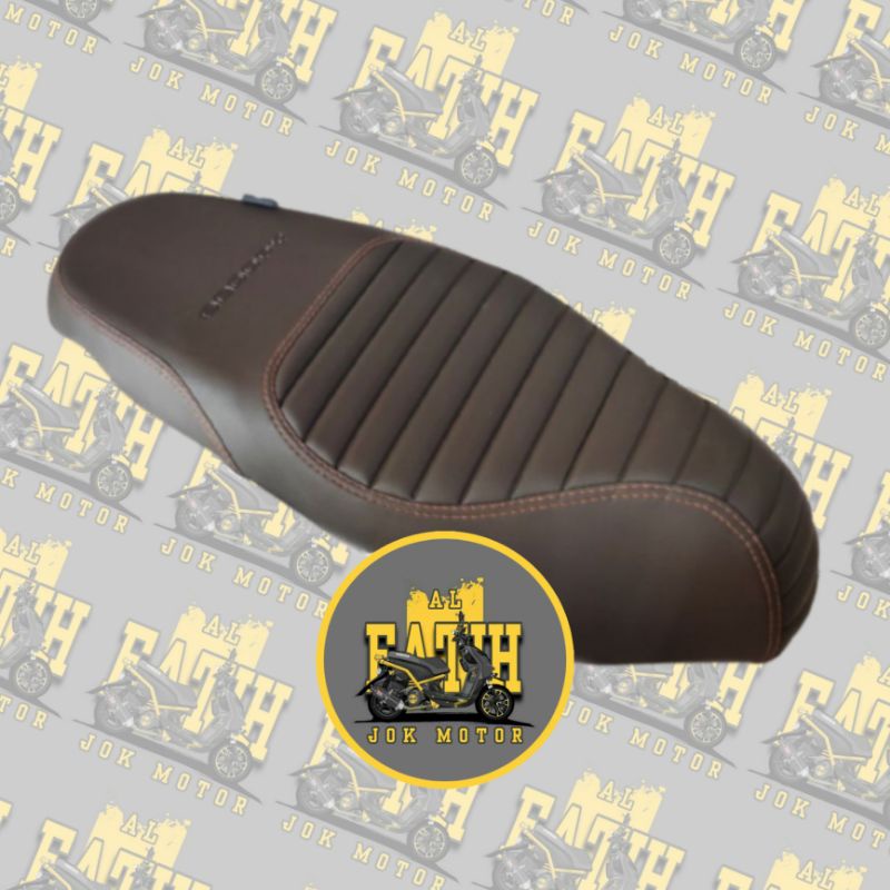 SARUNG KULIT COVER JOK CAFERACER LOGO SCOOPY KARBU FI ALL NEW SCOOPY 2010 2011 2012 2013 2014 2015 2