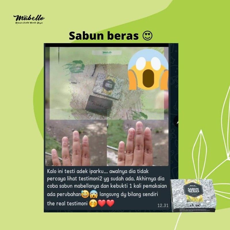 ❤ MABELLO ❤ Sabun beras (best seller)/ BPOM dan halal/sabun bedda lotong - Keluarga ID