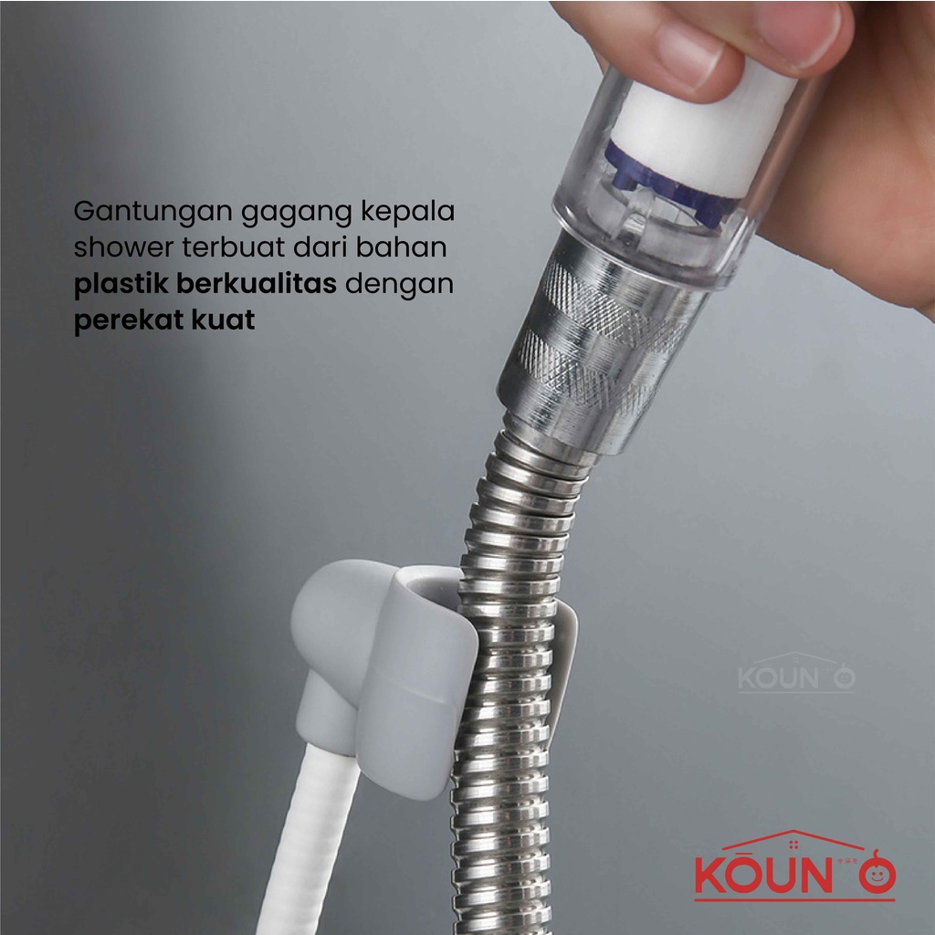 Gantungan Shower Tempel Kamar Mandi Dudukan Pegangan Kepala Keran Air Hangger Holder Shower