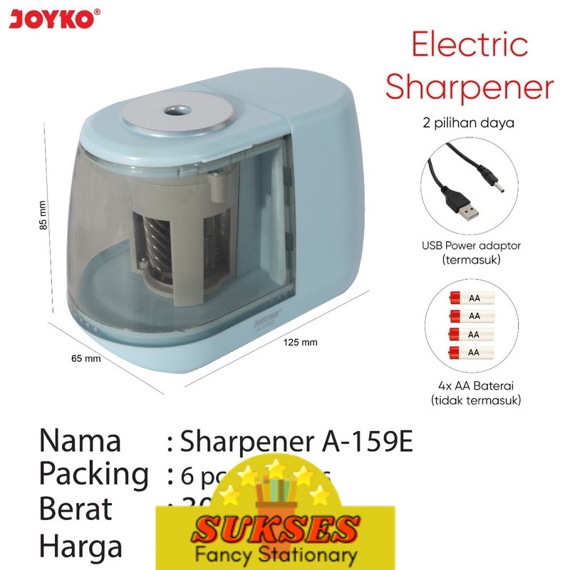 

Joyko Rautan Pencil Otomatis Elektrik / Electric Sharpener A-159E A159E