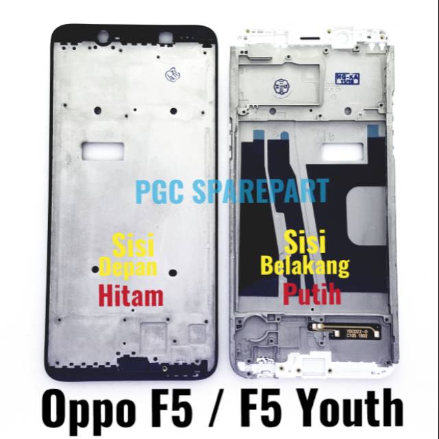 Original Frame Tulang Tengah Oppo F5 / Oppo F5 Youth / CPH1725 - Bezzel Bejel Bezel Tempat Dudukan LCD &amp; Mesin