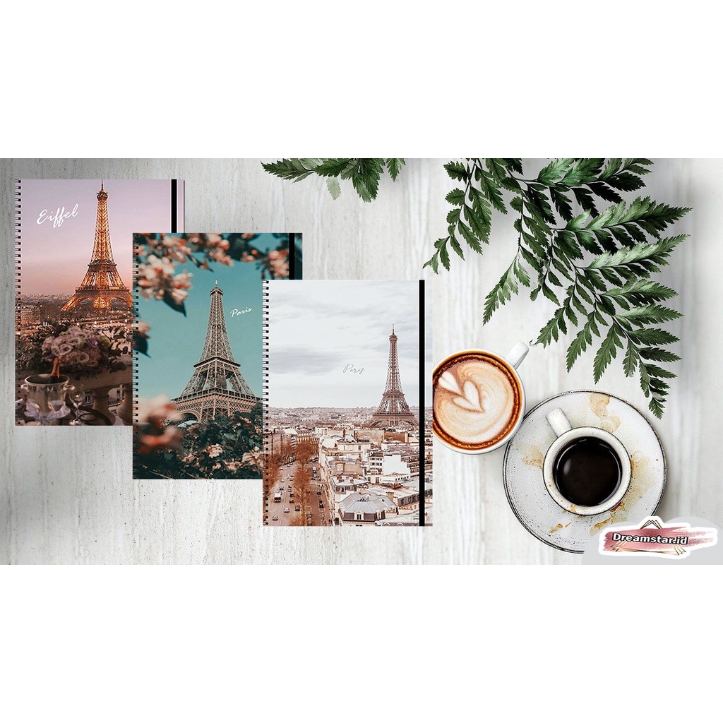 

EIFFEL Aesthetic Notebook Diary Journal School Buku Tulis Ukuran A5