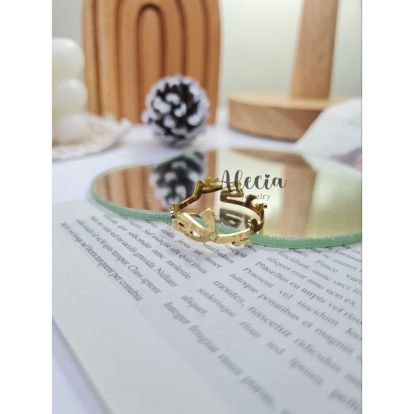 Cincin Nama Arab Lapis Emas Custom