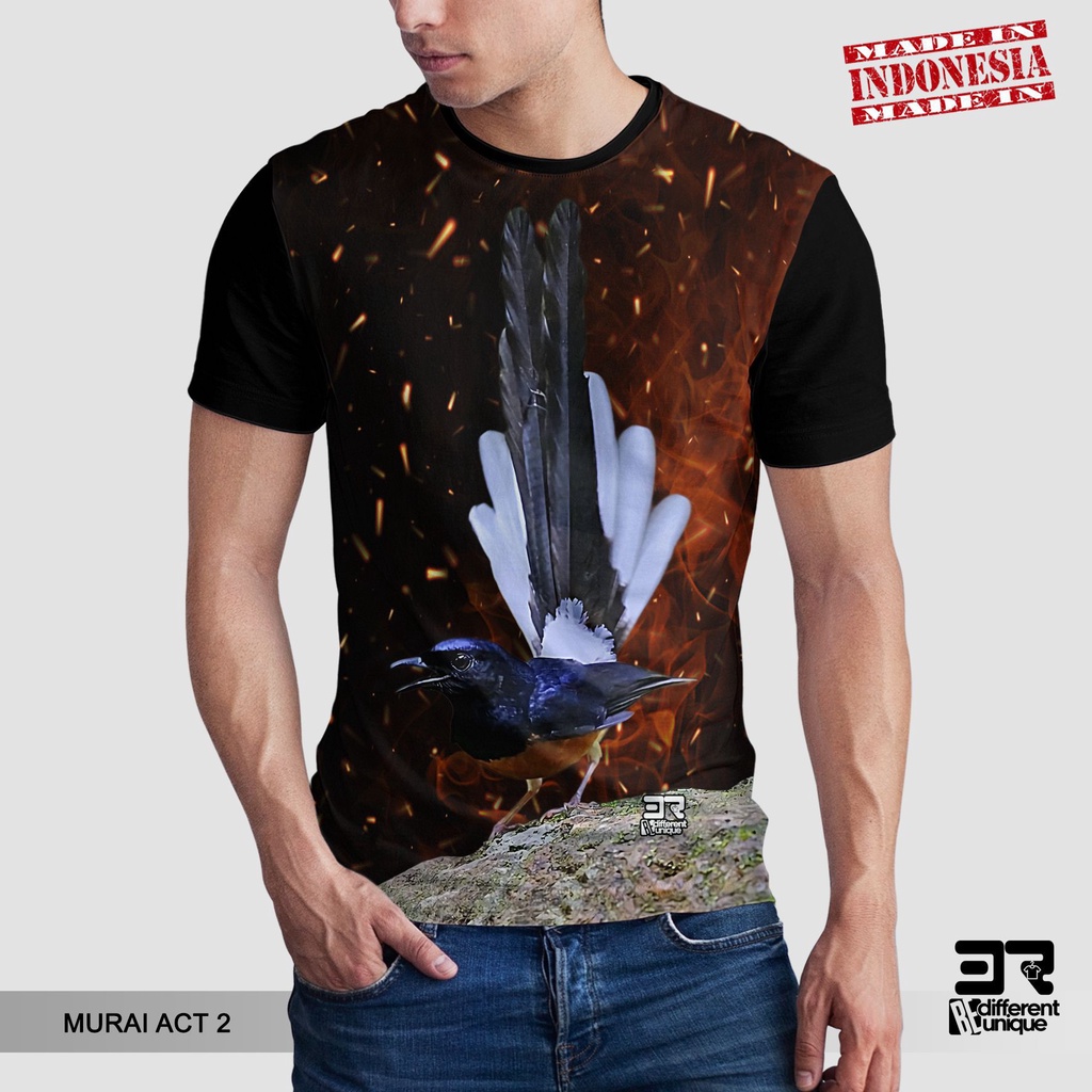 [ COD ] KAOS PRINTING GAMBAR BURUNG MURAI ACT 2  - BAJU KICAU MANIA LOVERS MURAI BATU MEDAN DISTRO O