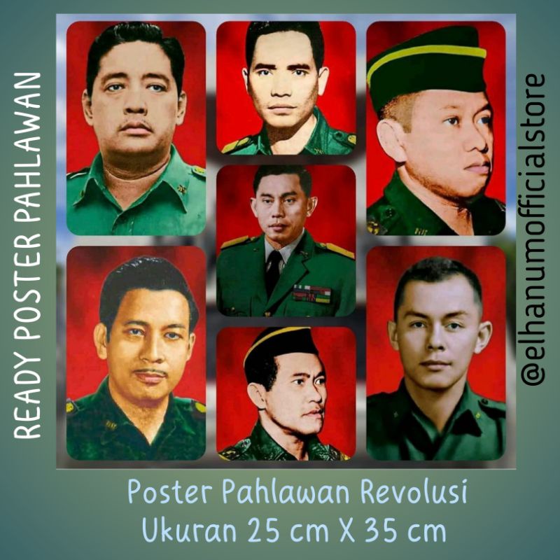 Jual READY POSTER PAHLAWAN REVOLUSI KUALITAS GAMBAR BAGUS DAN BISA