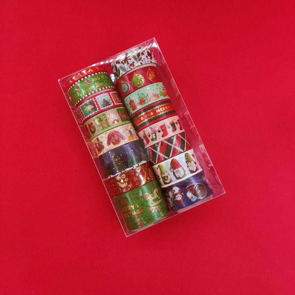 Preva 16pcs/set Washi Tape Sastra Merry Christmas Scrapbooking Little Fresh Kreatif Alat Tulis INS DIY Bahan