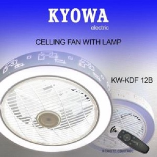 img Kyowa LED Ceiling Fan With Lamp- Lampu Hias Dengan Kipas Angin Plafon kipas angin dengan lampu led remot 3 sped 3 cahaya lampu