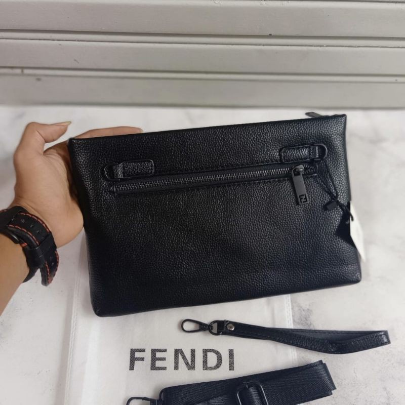 Diskon! Clutch Fend! Wanita Kulit Asli - Original