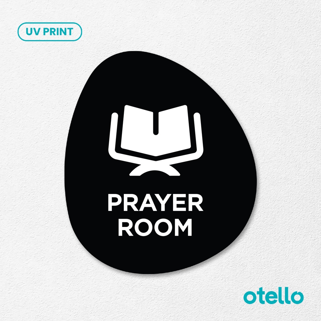 Prayer Room Signage Board Akrilik Tempel Dinding Papan Acrylic Restoran Dinding Petunjuk Toko Cafe